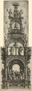Daniel Hopfer I (German, c. 1470 - 1536), Triumphal Altar with Stages in the Life Daniel Hopfer I (German, c. 1470 - 1536), Triumphal Altar with Stages in the Life