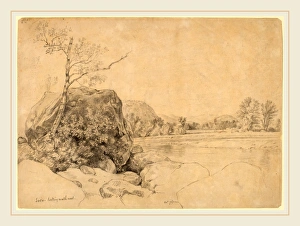 Daniel Huntington, Saco, Looking Northwest, American, 1816-1906, mid 1860s, graphite Daniel Huntington, Saco, Looking Northwest, American, 1816-1906, mid 1860s, graphite