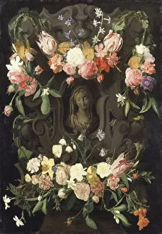 Daniel Seghers Flower Cart Image Virgin Flowered cardboard Daniel Seghers Flower Cart Image Virgin Flowered cardboard