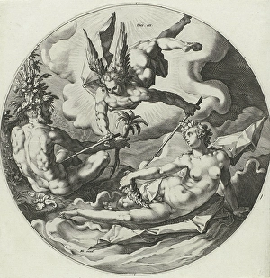 Third day of creation: separation of land and water, Jan Harmensz Third day of creation: separation of land and water, Jan Harmensz