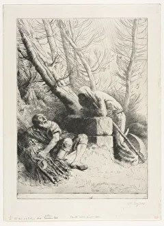 Death Woodcutter 1881 Alphonse Legros French Death Woodcutter 1881 Alphonse Legros French