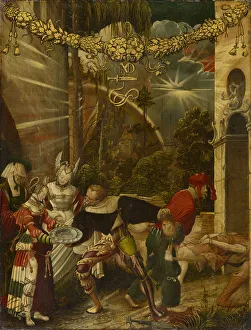decapitation John Baptist c. 1517 oil fir wood decapitation John Baptist c. 1517 oil fir wood