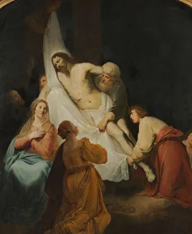 Descent Cross body Christ cross Mary left Mary Magdalene Descent Cross body Christ cross Mary left Mary Magdalene