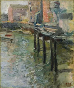 Deserted Wharf Old Mill Cos Cob 1900-1902 John Henry Twachtman Deserted Wharf Old Mill Cos Cob 1900-1902 John Henry Twachtman