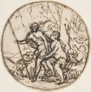 Design Box-lid 1699-1773 Pen brown ink graphite underdrawing Design Box-lid 1699-1773 Pen brown ink graphite underdrawing