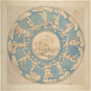Design Ceiling Apollo Hours 1760-1807 Pen black ink Design Ceiling Apollo Hours 1760-1807 Pen black ink