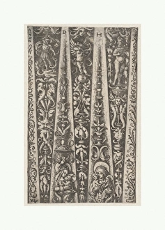 Design Channels Fluted Armor ca 1515-1525 Etching