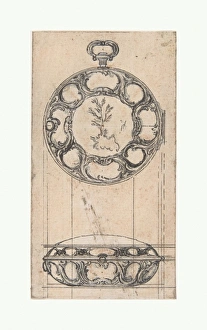 Design Gold Watchcase Showing Front Elevation Design Gold Watchcase Showing Front Elevation