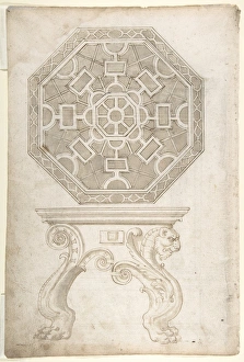 Design Octagonal Table Top Recto altar tomb monument Design Octagonal Table Top Recto altar tomb monument