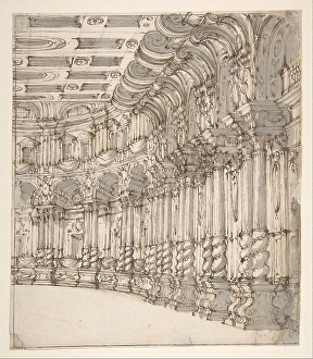 Design Stage Set Interior Ballroom Theater Torqued Columns Design Stage Set Interior Ballroom Theater Torqued Columns