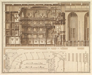 Designs Theater Nancy Longitudinal Section Half Ground Plan Designs Theater Nancy Longitudinal Section Half Ground Plan