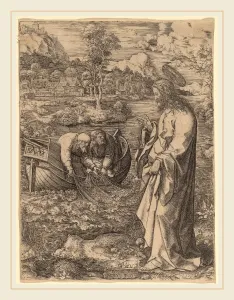 Dirk Jacobsz Vellert (Flemish, active 1511-1544), Christ Summoning Peter, 1523, engraving Dirk Jacobsz Vellert (Flemish, active 1511-1544), Christ Summoning Peter, 1523, engraving
