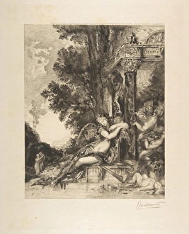 Discord Fables La Fontaine 1886 Etching fifth state Discord Fables La Fontaine 1886 Etching fifth state