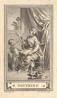 Doctrine 18th century Etching engraving sheet Doctrine 18th century Etching engraving sheet