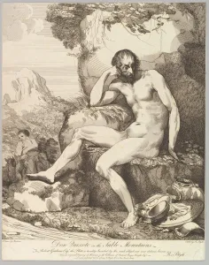 Don Quixote Sable Mountains October 20 1782 Etching Don Quixote Sable Mountains October 20 1782 Etching