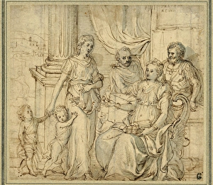 Drawings Prints, Drawing, Cornelia, Mother Gracchi, Pointing, Children, Precious Drawings Prints, Drawing, Cornelia, Mother Gracchi, Pointing, Children, Precious