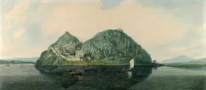 Drawings Prints, Drawing, Dumbarton Rock South, Artist, Joseph Farington, British Drawings Prints, Drawing, Dumbarton Rock South, Artist, Joseph Farington, British