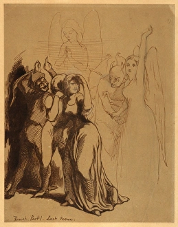 Drawings Prints, Drawing, Faust, Part, 1., Last, Scene, Artist, Dante Gabriel Rossetti Drawings Prints, Drawing, Faust, Part, 1., Last, Scene, Artist, Dante Gabriel Rossetti