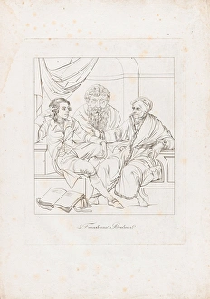 Drawings Prints, Print, Fuessli und Bodmer, Fuseli Bodmer Conversation, Heinrich Drawings Prints, Print, Fuessli und Bodmer, Fuseli Bodmer Conversation, Heinrich