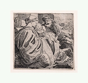 Drawings Prints, Print, Holy Family Resting, Publisher, Artist, Jan Pietersz Berendrecht Drawings Prints, Print, Holy Family Resting, Publisher, Artist, Jan Pietersz Berendrecht