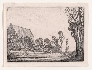 Drawings Prints, Print, House Stepped Gable, Verscheyden Landtschapjes, Various Landscapes Drawings Prints, Print, House Stepped Gable, Verscheyden Landtschapjes, Various Landscapes