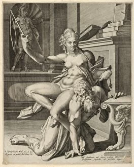 Bartholomeus Spranger Gallery: Drawings Prints, Print, Phyllis Aristotle, Artist, Bartholomeus Spranger, Johann Sadeler I