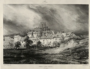 Drawings Prints, Print, Pont-Gibaud Castle, Voyages, pittoresques, et, romantiques Drawings Prints, Print, Pont-Gibaud Castle, Voyages, pittoresques, et, romantiques