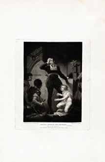 Drawings Prints, print, Prince Arthur Hubert, Shakespeare, King John, Act 4, Scene 1 Drawings Prints, print, Prince Arthur Hubert, Shakespeare, King John, Act 4, Scene 1