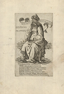 Drawings Prints, Print, Prophet Ezekiel, Prophets Sibyls, Artist, Francesco Rosselli Drawings Prints, Print, Prophet Ezekiel, Prophets Sibyls, Artist, Francesco Rosselli