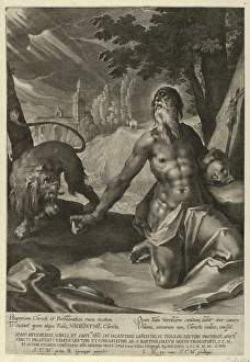 Drawings Prints, Print, Saint Jerome Desert, Artist, Lucas Kilian, Bartholomeus Spranger Drawings Prints, Print, Saint Jerome Desert, Artist, Lucas Kilian, Bartholomeus Spranger