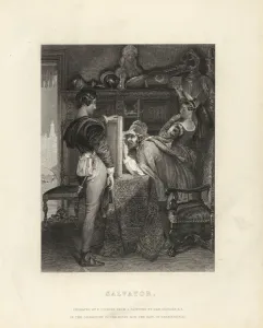 Drawings Prints, Print, Salvator, Art Journal 1848, opposite p Drawings Prints, Print, Salvator, Art Journal 1848, opposite p