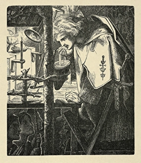Drawings Prints, Print, Sir Galahad, Tennysons Poems, New York, 1903, Artist Drawings Prints, Print, Sir Galahad, Tennysons Poems, New York, 1903, Artist