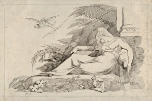 Drawings Prints, Print, Sleeping Woman Cupid, Hush, Publisher, Artist, Robert Pollard Drawings Prints, Print, Sleeping Woman Cupid, Hush, Publisher, Artist, Robert Pollard