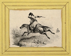 Drawings Prints, Print, Soldier galloping horse, Artist, Victor Adam, French, 1801–1866 Drawings Prints, Print, Soldier galloping horse, Artist, Victor Adam, French, 1801–1866