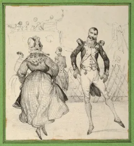 Drawings Prints, Print, soldier woman dancing, Artist, Victor Adam, French, 1801–1866 Drawings Prints, Print, soldier woman dancing, Artist, Victor Adam, French, 1801–1866