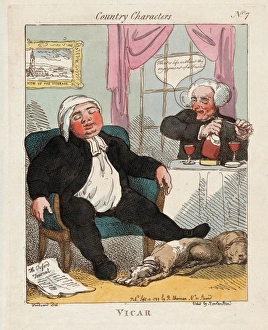 Drawings Prints, Print, Vicar, Country Characters, Publisher, Artist, Rudolph Ackermann Drawings Prints, Print, Vicar, Country Characters, Publisher, Artist, Rudolph Ackermann