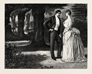 DRAWN BY GEORGE DU MAURIER, MAN AND WOMAN. George Louis Palmella Busson du Maurier DRAWN BY GEORGE DU MAURIER, MAN AND WOMAN. George Louis Palmella Busson du Maurier