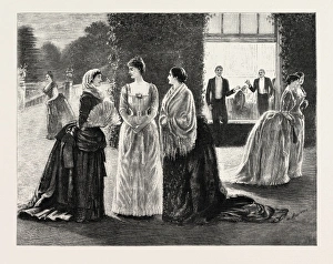 DRAWN BY GEORGE DU MAURIER, THE MEETING. George Louis Palmella Busson du Maurier DRAWN BY GEORGE DU MAURIER, THE MEETING. George Louis Palmella Busson du Maurier