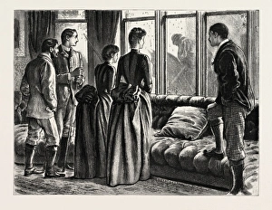 Drawn by George Du Maurier, the Mystery, Interior Drawn by George Du Maurier, the Mystery, Interior