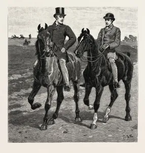 DRAWN BY JOHN CHARLTON, HORSES, engraving 1884, life in Britain, UK, britain, british DRAWN BY JOHN CHARLTON, HORSES, engraving 1884, life in Britain, UK, britain, british