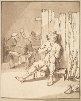 Drunken Farmer Inn 1775 Etching roulette Sheet Drunken Farmer Inn 1775 Etching roulette Sheet