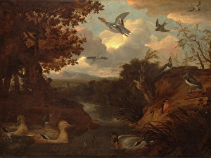 Ducks and Other Birds about a Stream in an Italianate Landscape Enten und andere Ducks and Other Birds about a Stream in an Italianate Landscape Enten und andere