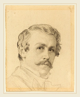 Eastman Johnson (American, 1824-1906), Self-Portrait, c. 1850, graphite on wove paper Eastman Johnson (American, 1824-1906), Self-Portrait, c. 1850, graphite on wove paper