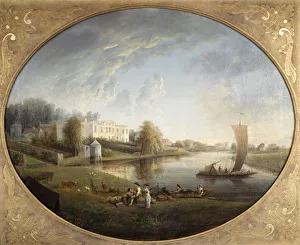 Elias Martin Pope House Twickenham painting 1773 Elias Martin Pope House Twickenham painting 1773