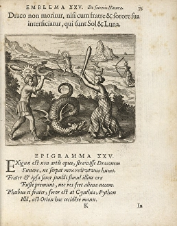 Emblema XXV Draco non moritur nisi cum fratre Emblema XXV Draco non moritur nisi cum fratre
