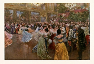 The emperor Franz Josef at the ball in the Redoutensaale of the Hofburg in Vienna The emperor Franz Josef at the ball in the Redoutensaale of the Hofburg in Vienna