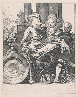 Enamored Couple Lucelle Ascagnes 1616 Etching Enamored Couple Lucelle Ascagnes 1616 Etching