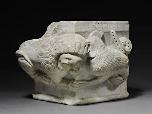 Engaged Capital Lion Basilisk 1175-1200 Northern Italy Engaged Capital Lion Basilisk 1175-1200 Northern Italy