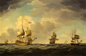 An English Flagship Under Easy Sail in a Moderate Breeze, Charles Brooking, 1723-1759 An English Flagship Under Easy Sail in a Moderate Breeze, Charles Brooking, 1723-1759