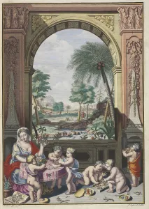 Engraved title Maria Sybilla Meriaen de voortteeling Engraved title Maria Sybilla Meriaen de voortteeling